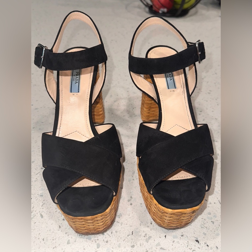 Prada black heels